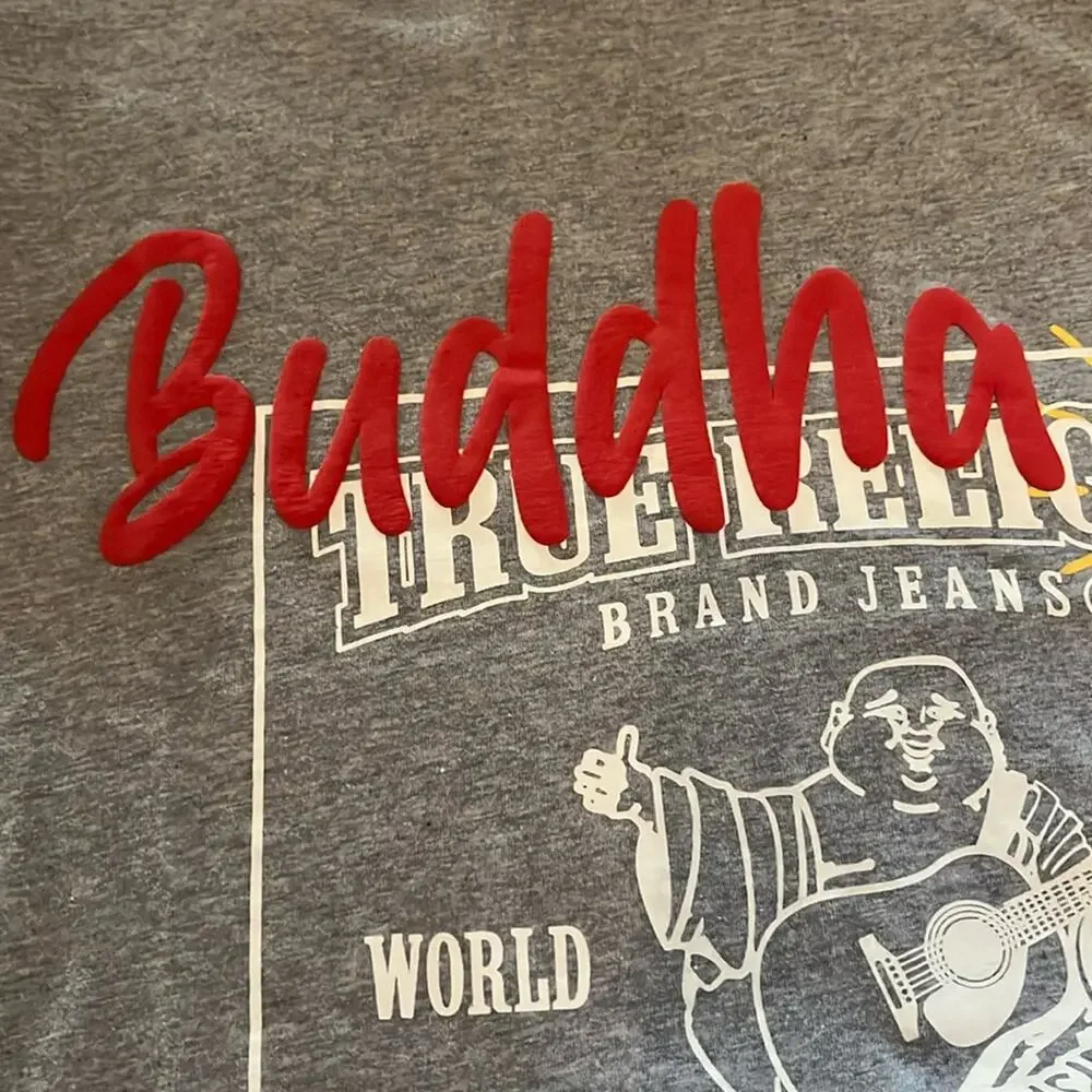 True Religion Buddha Was Here Mens T-shirt Sz M